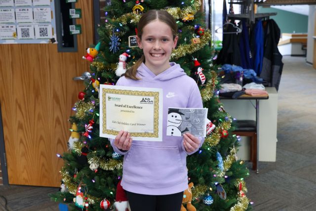 Kids Club students from across the district were provided the opportunity to design submissions for our annual staff holiday cards. Congratulations to Kensley from Elm Road and Alayna from Prairie Vista for winning with your festive designs! #PHMExcellence