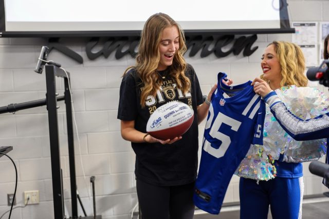 Congrats to Penn Junior Quinn Driscoll! Today she was named a finalist for the Maxwell Football Club’s 2025 National Girls Flag Football Player of the Year!
Nominated by the Indianapolis Colts, Quinn led Penn to an undefeated season and Indiana’s first-ever girls flag state title.
Way to go, Quinn!
#PHMExcellence #ColtsLife