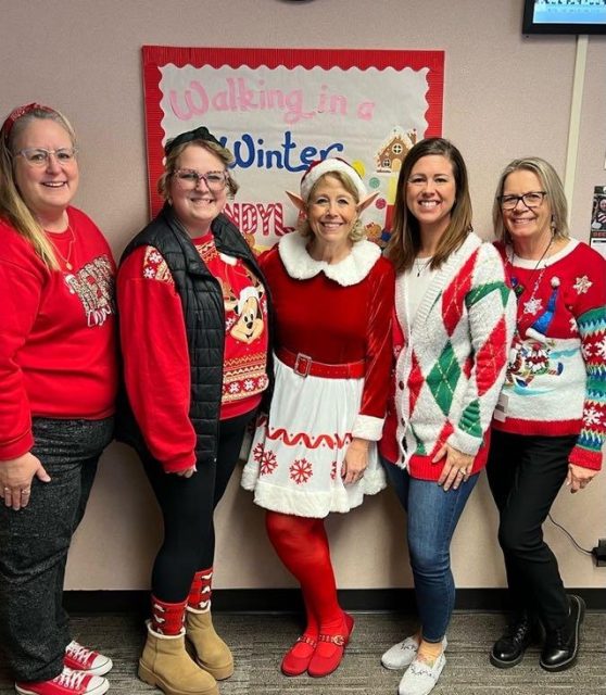 🎄✨ Look who’s been spreading Holiday Cheer at Mary Frank Elementary!

Principal Christie Heerschop got into the spirit of the season by dressing up as an elf on the last day before winter break, bringing smiles and laughter to students and staff all around the school.