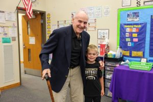 Larry Beehler with Madison Elementary School student