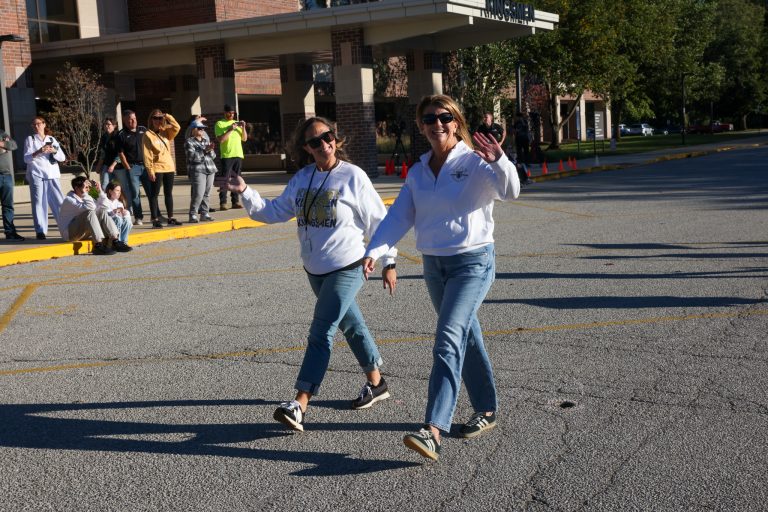 Penn Principal Rachel Fry and PHM Superintendent Dr. Heather Short in Penn Homecoming parade